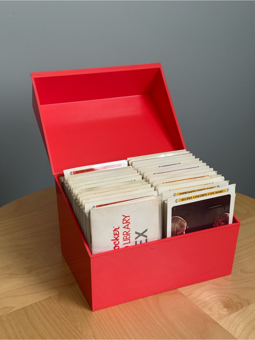Vintage c1971 Complete Betty Crocker Recipe Card Library With Red Storage Box